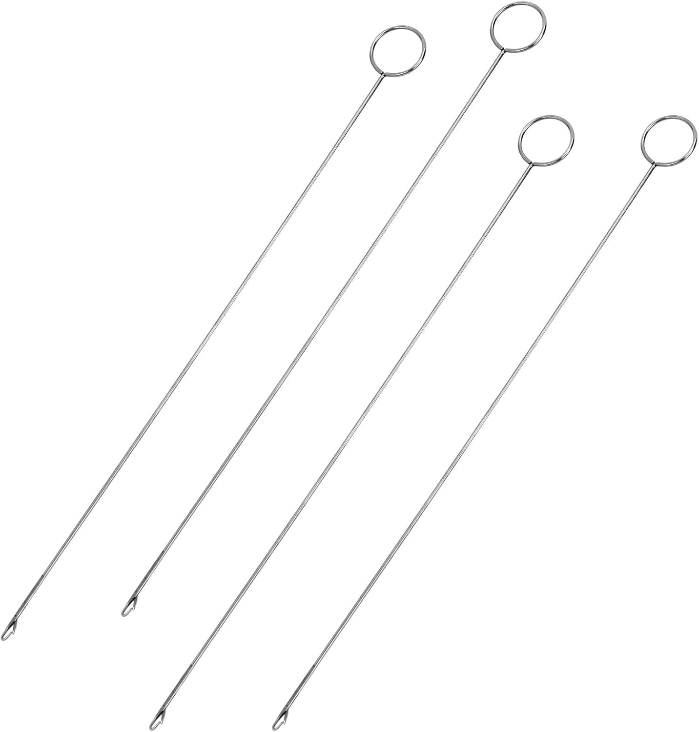 Loop Turner Sewing Tool, 4 Pieces Sewing Loop Turner Hook, Needle Hook, Crochet Sewing Supplies,Sewing Concepts, Tongue Crochet Tools,Needle Hooks with Latch for Fabric Tube Strips DIY(10.4 Inch)