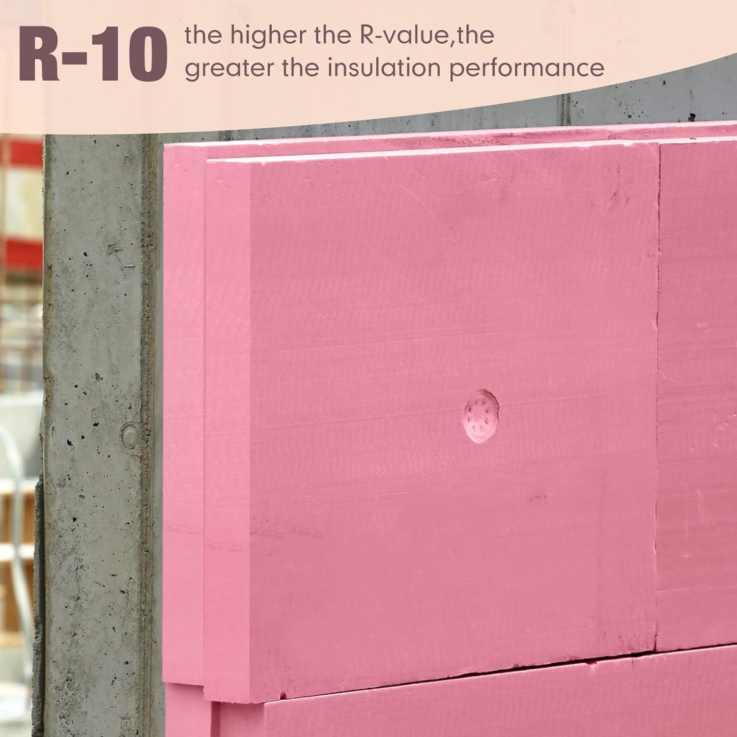 4 Pieces 1' X 1' Pink Insulation Foam 0.79 Inch Thick Polystyrene Rectangles XPS Foam Board Craft Foam for Insulating DIY Modeling Art Supplies