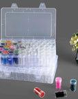 1Pack 60 Grids Bead Organizer and Storage Diamond Painting Containers Portable Plastic Case Box Arts Crafts Storage for Seeds Beads Sewing Cosmetic Nail Glitter Powder Small Parts Rhinestones