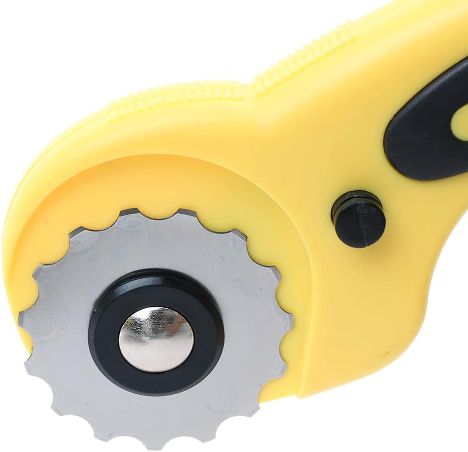 45Mm Rotary Cutter Set with 9 Pack Replacement Rotary Blades Skip Rotary Blades Pinking Rotary Blades for Sewing Fabric Leather Quilting Cutter Paper Perforating Tool