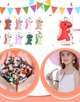 100 Pieces Dinosaur Charms for Jewelry Making, Cute Resin Dinosaur Pendants Charms for Girls Kids Earring Bracelet Necklace DIY Crafting, 10 Colors (Lovely Style)