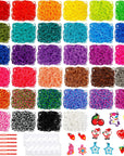 17160+ Loom Rubber Bands Refill Kit in 34 Color with 600 Clips,6 Hooks,1 Instruction, Premium Bracelet Making Kit for Kids Weaving DIY Crafting Gift