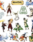 Avatar the Last Airbender 50Ct Vinyl Large Deluxe Stickers Variety Pack - Laptop, Water Bottle, Scrapbooking, Tablet, Skateboard, Indoor/Outdoor - Set of 50