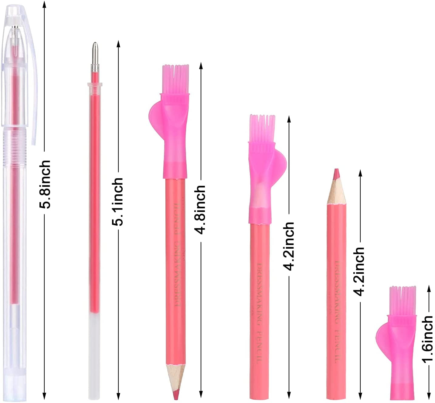 Tailors Chalk,Sewing Fabric Chalk and Fabric Markers for Quilting,10Pcs Tailor’S Chalk,4Pcs Heat Erasable Fabric Marking Pens with 4 Refills,3 PCS Sewing Fabric Pencils