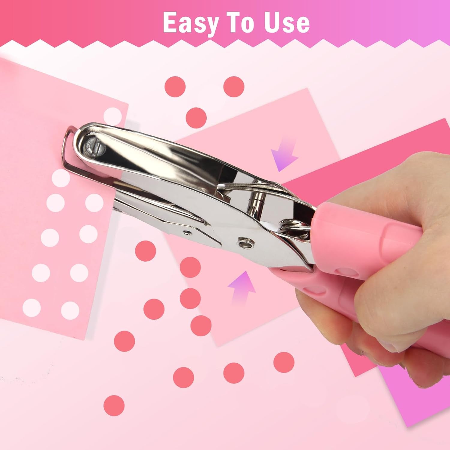 Circle Handheld Hole Paper Punch,  Heart Hole Punch + Star Hole Punch 1/4 Inch Metal Single Hole Paper Punch, with Soft-Handled for Tags Clothing Ticket
