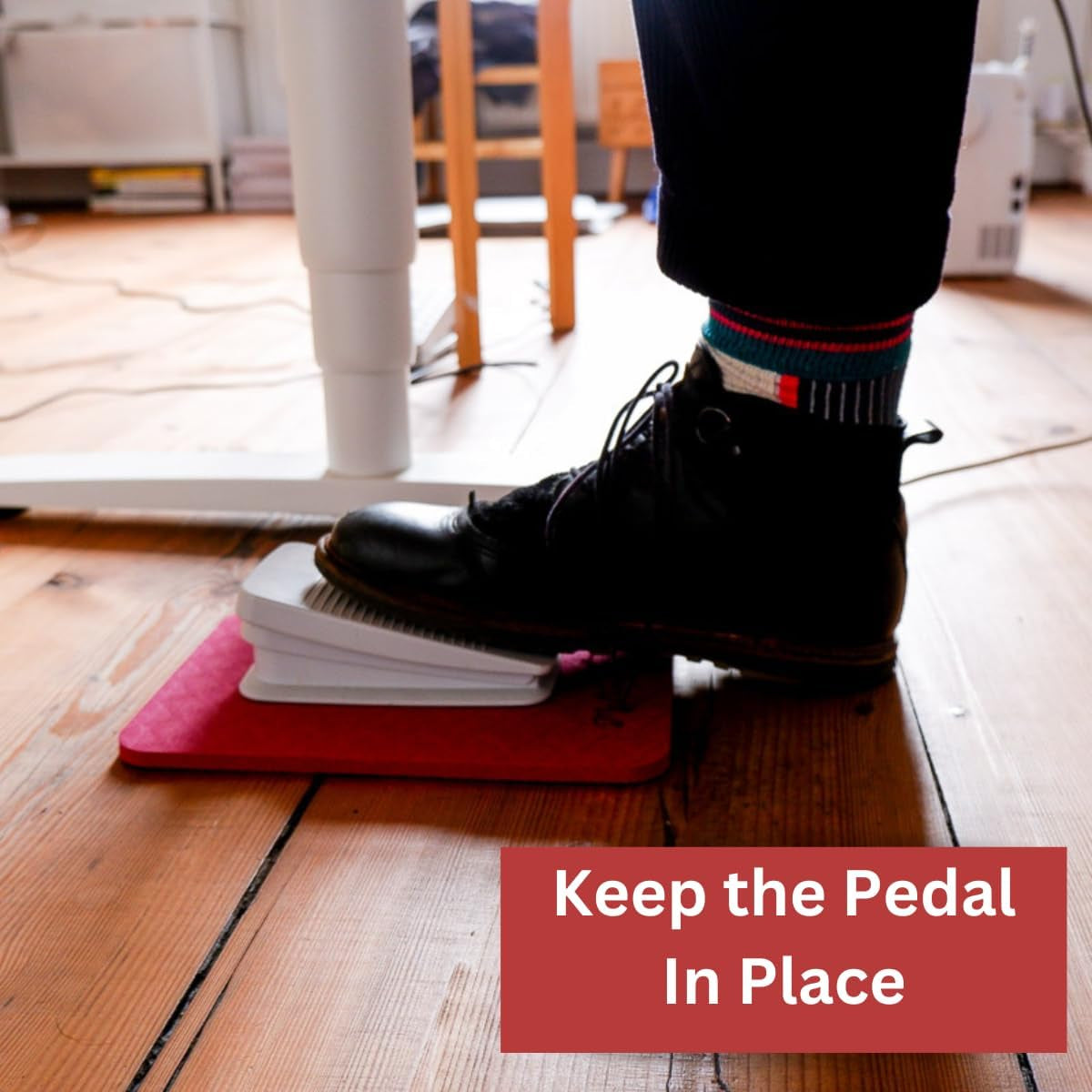 Sewing Machine Pedal Mat | No Slip Rubber Keeps Pedal in Place | Sewing Accessory | 7” X 10”