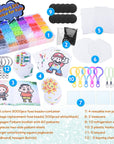 10000, 36 Colors Fuse Beads Kit 5Mm DIY Art Craft Toys for Kids with 4 Pegboards, 60 30 Pattern Paper| B, 10000Pcs