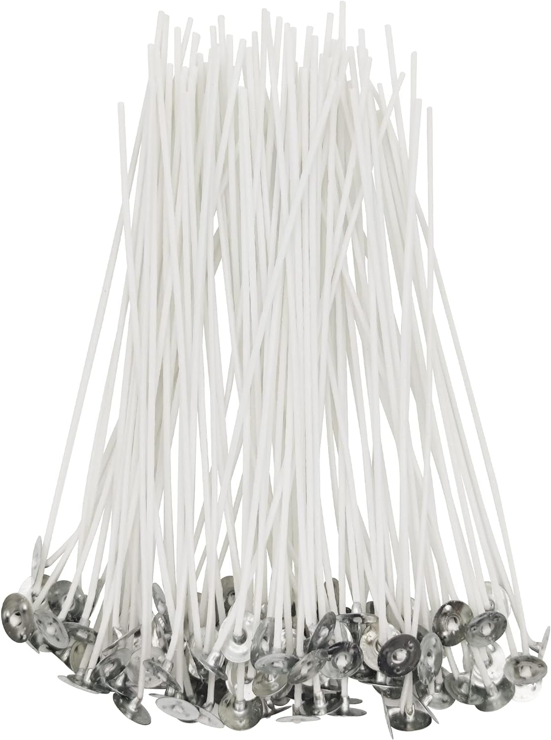 100Pcs Cotton Candle Wicks 8'' Pre-Waxed for Candle Making,Candle Diy，Thick Candle Wick with Base