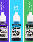 Jacquard Piñata Alcohol Ink Made in USA - Original Exciter Pack - 9 Colors - 1/2 Ounce Bottles - Bundled with  Blending Pen