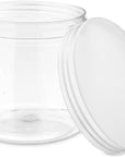 Slime Containers with Lids - 8 Pack Clear Plastic Jars for Kids DIY Crafts (12 Oz)