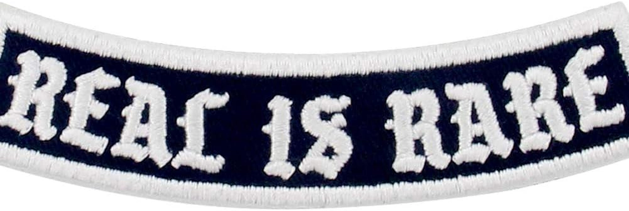 Real Is Rare Patch Embroidered Biker Applique Iron on Sew on Emblem