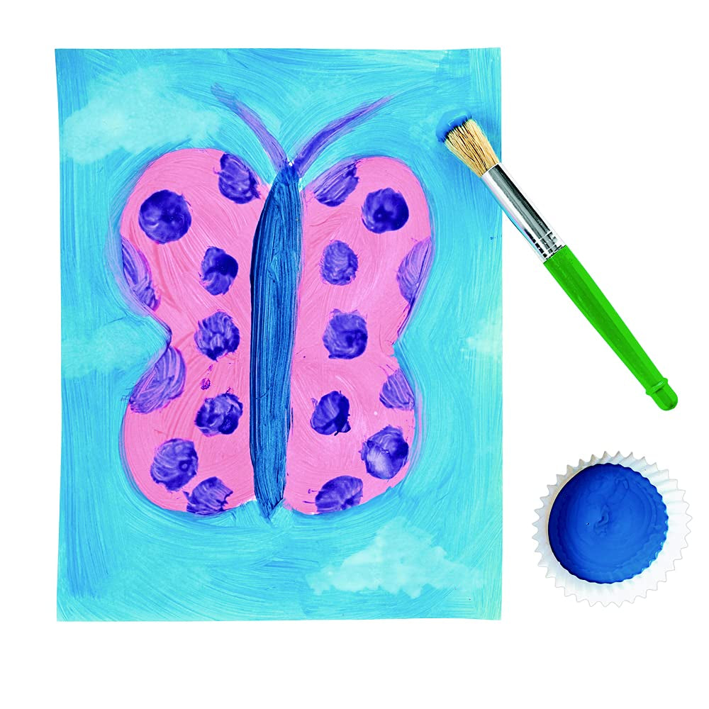 Plastic Handle Jumbo Chubby Paint Brushes for Kids Painting Multipack (12 Pack), Model:Btpb