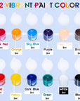 Washable Paint Set for Kids Arts and Crafts, 90PCS Classroom Painting Supplies, 6 Acrylic Paint Sets of 12 Colors, Mixing Palette, Brushes