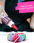 Tie Dye Kit, Tie Dye Set for Kids, 12 Vibrant Colors Pre-Filled Tye Dye Bottles, Non Toxic Permanent Fabric Dye Art Set, Easy DIY Fabric Art - Create Fun