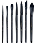 10Pcs Natural Watercolor Paint Brush Set Professional for Watercolor Acrylic Ink Gouache Tempera Blue Color
