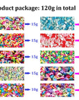 Fake Sprinkles Polymer Sprinkles Faux Sprinkles Resin Sprinkles Clay Sprinkles for Resin Fake Candy Sprinkles for Nail Art DIY Crafts Cake Phone Case(10 Colors-120G)