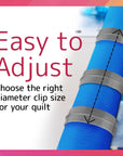 [Variety 12 Pack] 2,3,4 Inch Diameter Quilting Rings - Quilt Clip for Quilting Creations - Quilt Clip for Machine Quilting - Versatile Clamps for Quilting Free Motion- 1" Tall Clamp for Quilt