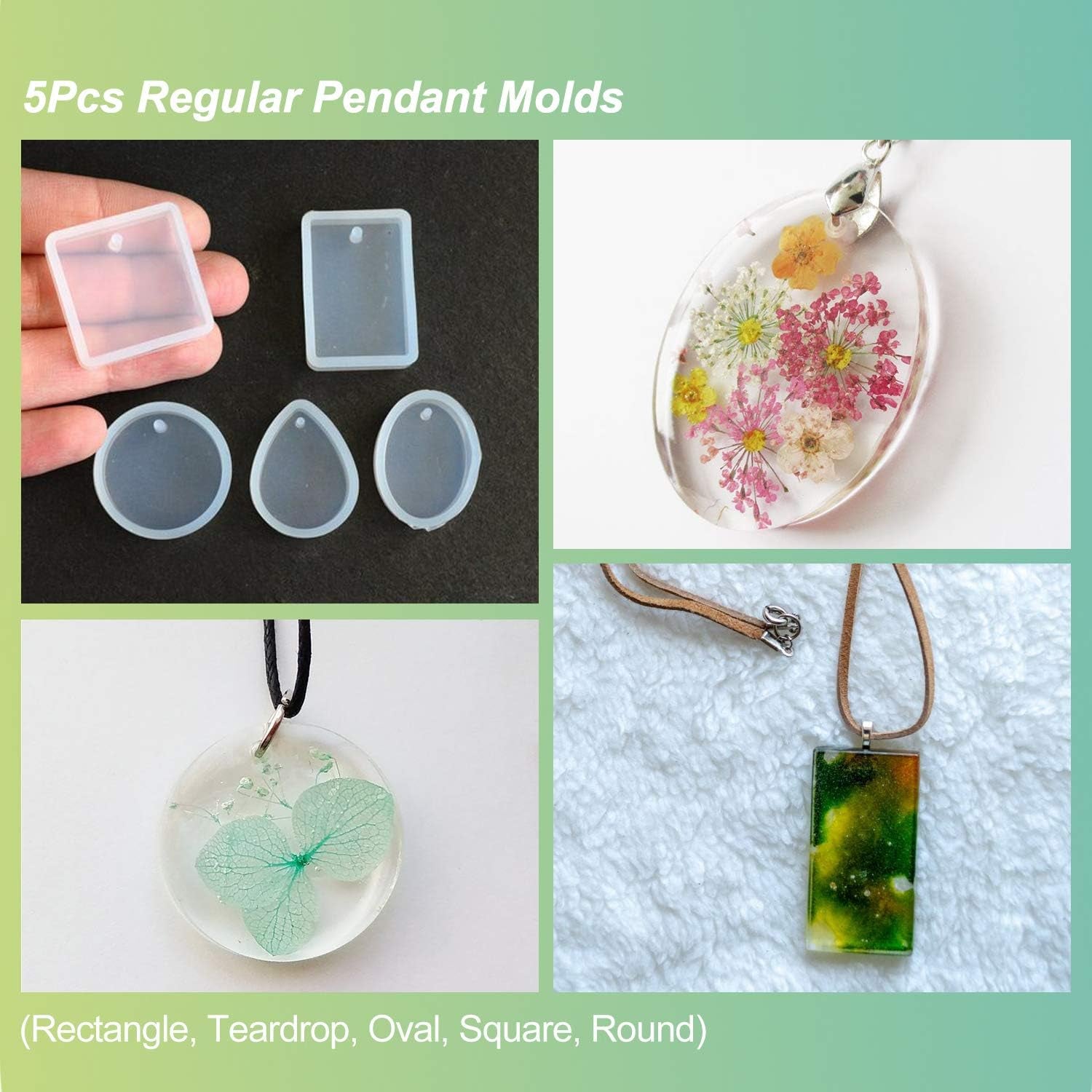 30Pcs Resin Jewelry Molds, Jewelry Molds for UV Resin, Resin Silicone Molds Kit with Bracelet Molds,Pendant Molds,Ring Molds for Epoxy Resin