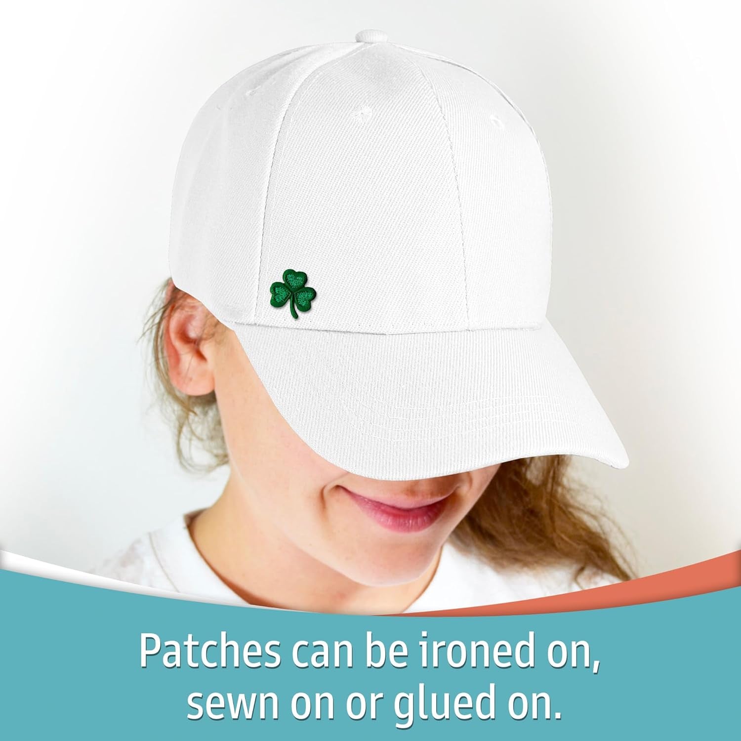 Small Shamrock Patches (10-Pack) Three Leaf Clover St. Patrick'S Day Iron on Appliques for Clothing, Uniforms, Hats, Backpacks, Jackets, Pants, Accessories, Etc.
