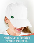 Small Shamrock Patches (10-Pack) Three Leaf Clover St. Patrick'S Day Iron on Appliques for Clothing, Uniforms, Hats, Backpacks, Jackets, Pants, Accessories, Etc.