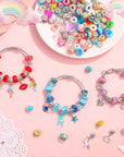 180 Pieces DIY Charm Bracelet Making Kit for Girls 8-12, Jewelry Making Kit for Girls with Bracelet Making Beads, Snake Chains for Girls Christmas Gift, Arts and Crafts