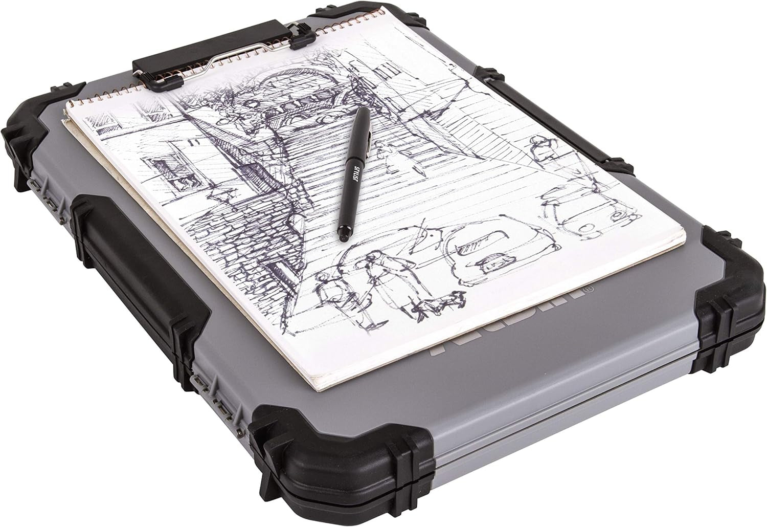 6838AG Sketch Board, Portable Drawing Surface with Internal Art &amp; Craft Storage, Grey