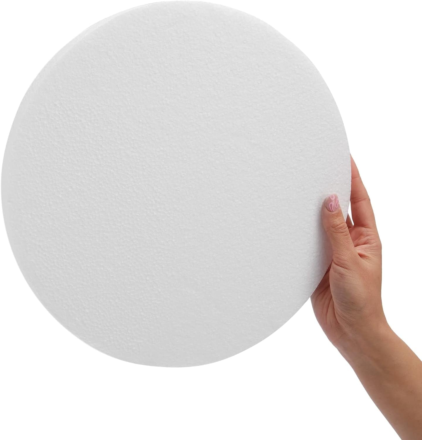 6 Pack 12X12-Inch round Foam Circles for Crafts, 1" Thick, for DIY Projects, Decorations (White)
