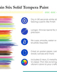 Kwik Stix Solid Tempera Paints, Thin Stix Paint Pens, Super Quick Drying, 6 Neon, 6 Metalix & 12 Classic Vibrant Colors - 24 Pack - TPG-620