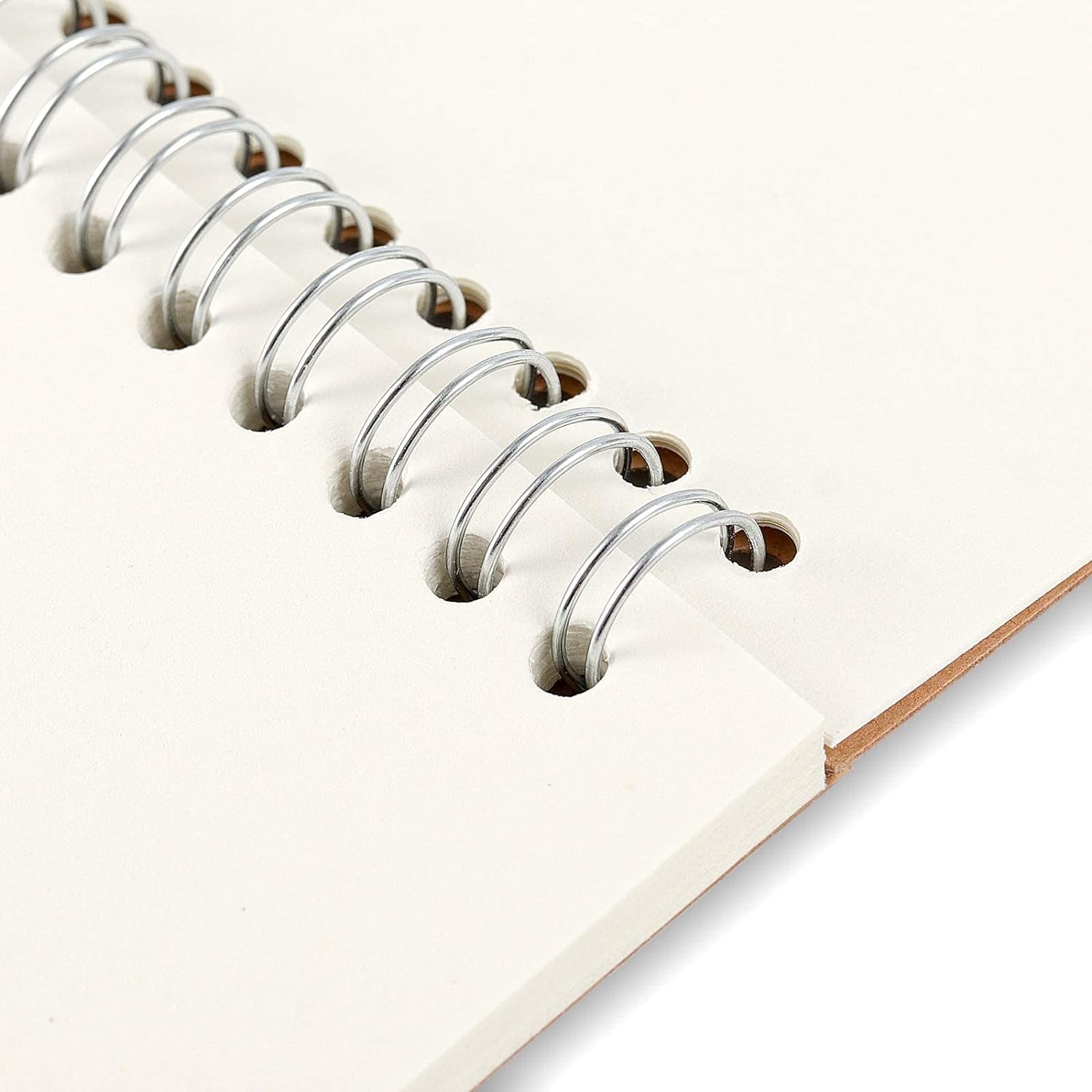 20 PCS A6 Size Top Spiral Bound Sketch Notebooks, Blank Kraft Brown Cardboard Cover Sketch Pad for Animation, Sketching, Drawing, Doodling and Journaling, 60 Sheets for Each Pad