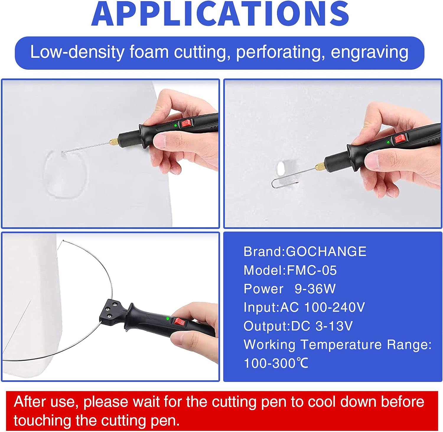 4 in 1 Foam Cutter Set with Digital Voltage Controller,  Electric Cutting Machine Pen Tools Kit, 100-240V /18W Styrofoam Cutting Pen with Electronic Voltage Transformer Adaptor