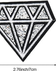 10 Pack Rhinestone Decorative Patches Bling Diamonds Emoboridered Iron on Repair Patches Vintage DIY for Jeans Clothing Iron on Appliques