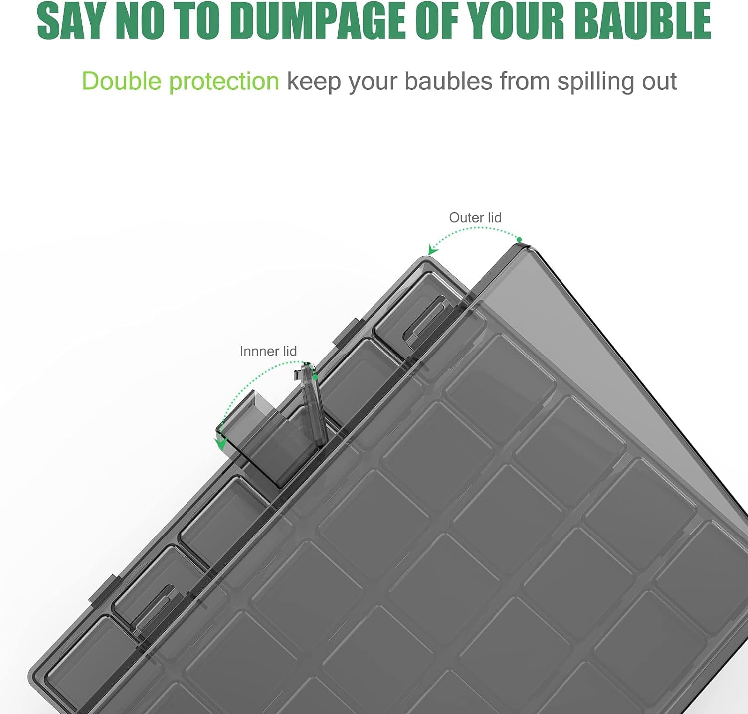 30 Packs Plastic Stackable Organizer Container with Lids, Mini Containers for Beads, Glitter, Slime, Paint or Seed Storage - Black (Black)