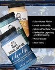 Home Decor Ultra Matte Chalk Finish Acrylic Craft Paint Set Formulated for No-Prep Application, Designed for Beginners and Artists 8 Fl Oz (Pack of 12)
