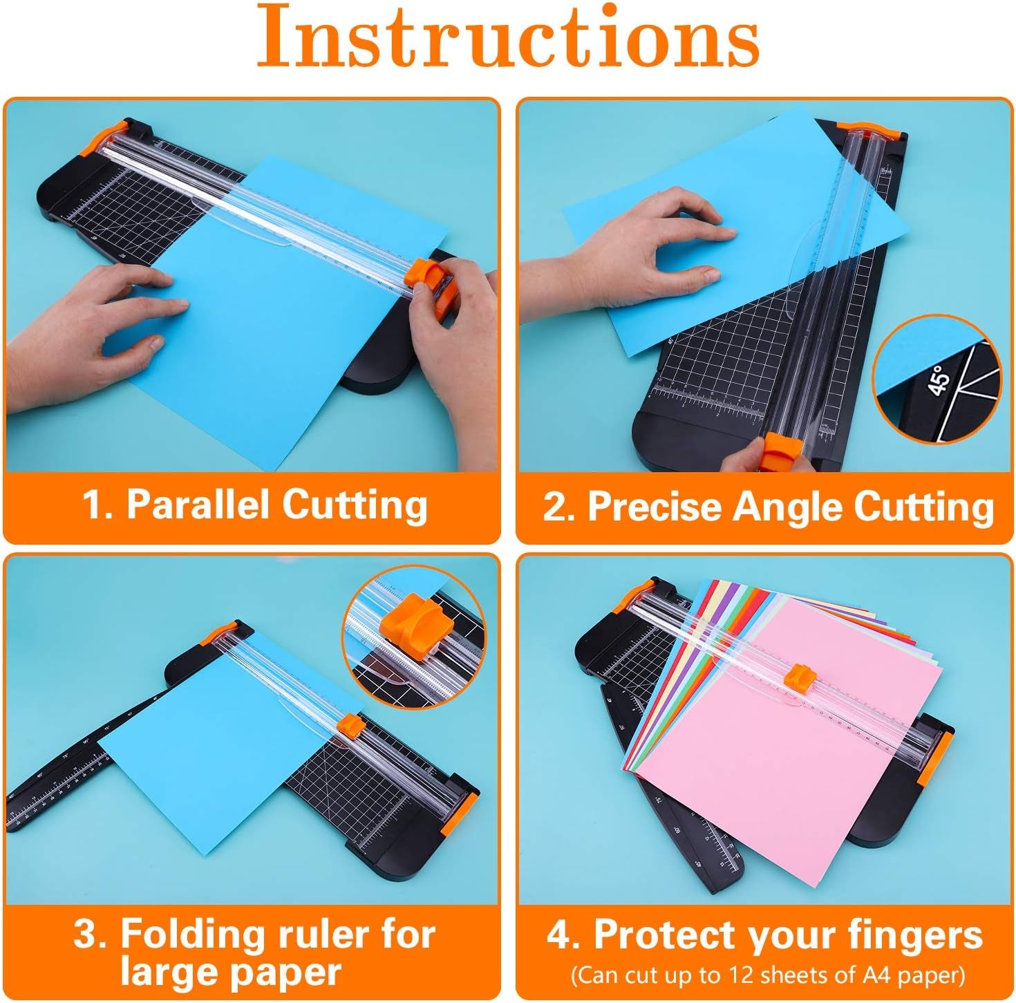 23PCS Weeding Tools for Vinyl, Craft Weeding Tools Set with 12Inch Paper Cutter and Trimmer for Scrapbooking,Silhouettes,Cameos,Lettering,Cutting,Craft Paper, Labels and Cardstock(Black)