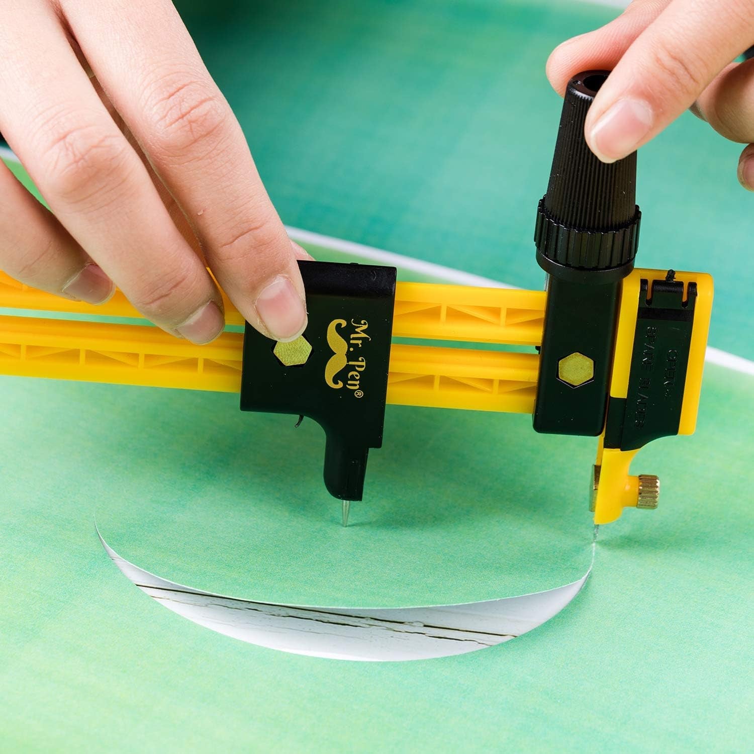 - 6.25In, Fabric Circle Cutter for Paper Crafts, Compass / Circular Cutter, Cutting Compass