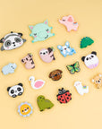 Silicone Focal Beads for Pens Characters Silicone Accessory Kit 18 Pcs Colorful round Silicone Beads for Keychain Making Bracelet Necklace Handmade Crafts (Animal)