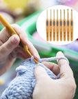 Crochet Hooks Sets 8Pcs Soft Touch Crochet Hooks Aluminum Ergonomic Knitting Needles Set for Crocheting Yarn Craft 2.5-6Mm