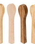 BB3 Spoon Carving Kit Wood Carving Spoon Blank Wood for Whittling Unfinished Wood Blocks Carving Blanks Hobby Wood Carving Blocks Wooden Blank for Carving (Alder, Walnut, Elm, Maple)