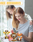 6Pcs Crochet Kit for Beginners, 2024 DIY Craft for Adults and Kids, Great Gift for Crochet Lovers, Crochet Animal Kits with Step by Step Videos,Yarn,Crochet Hook,Birthday Gift, Holiday Gift