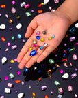 320 Pieces Sew on Rhinestone Glass Crystals Acrylic Gems with Hole Silver Prong Setting Flatback Claw Mix Shape Mix Size for DIY Crafts Dress Clothes Shoes Bag Decorations