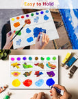 20 Well Watercolor Paint Tray Palette Pallet Acrylic Painting Mixing Plastic Artist Large Square Palette, 13 X 10 Inches, White, 1PCS