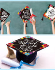 12 Pcs Graduation Caps Topper Stickers Cap Topper Decorations for Graduation Grad Hat Decorations Graduation Cap Decorations Caps Topper Graduation Gift for Women Grad Party Favors