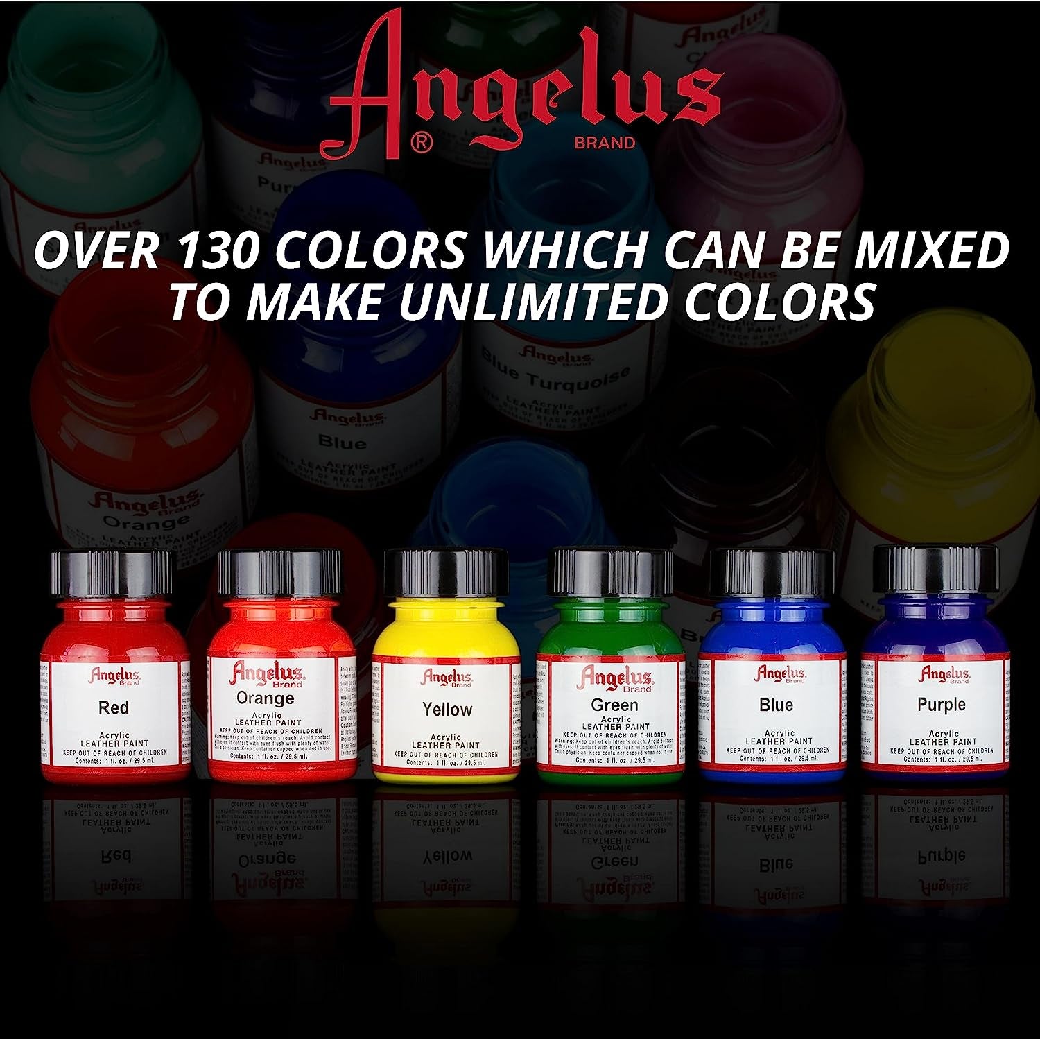 Acrylic Leather Paint Black 1Oz