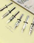 Dip Pen for Drawing with Ink - Antique Wooden Calligraphy Kits for Beginners with 6 Replaceable Nibs