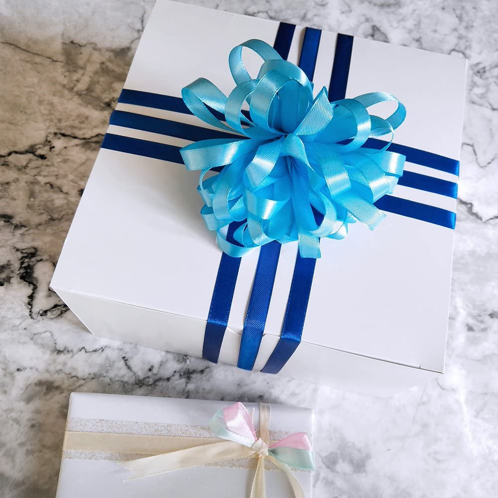 16 Colors 400 Yard Fabric Ribbon Silk Satin Roll Satin Ribbon Rolls in 2/5&quot; Wide, 25 Yard/Roll,16 Rolls,Satin Ribbon Fabric Ribbon Embellish Ribbon Ribbon for Bows Crafts Gifts Party Wedding