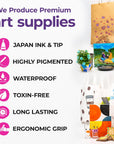 | 14 Pack | Acrylic Paint Markers Medium Point | Leather, Shoes, Rock Painting, Wood, Glass | Acrylic Paint Pens Set | Pack of 14, 5.0 Mm