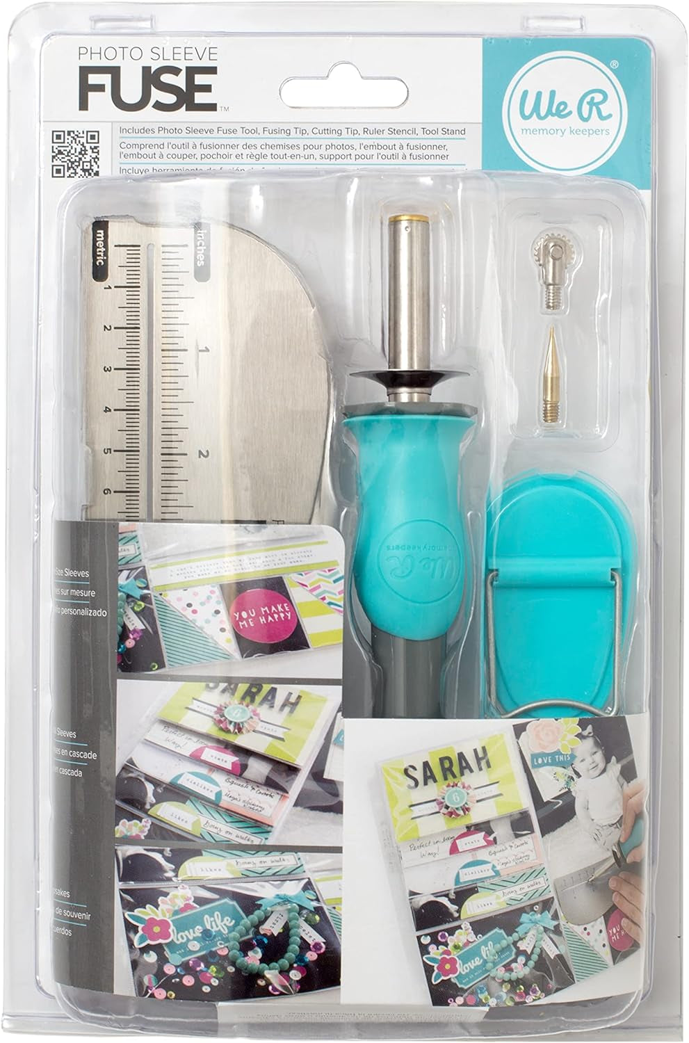 , Fuse Tool Starter Kit, Includes 1 Tool, 1 Fusing Tip, 1 Cutting Tip, 1 Ruler, and 1 Stand, Scrapbooking Tool to Fuse Page and Photo Protectors, Acetate, and More