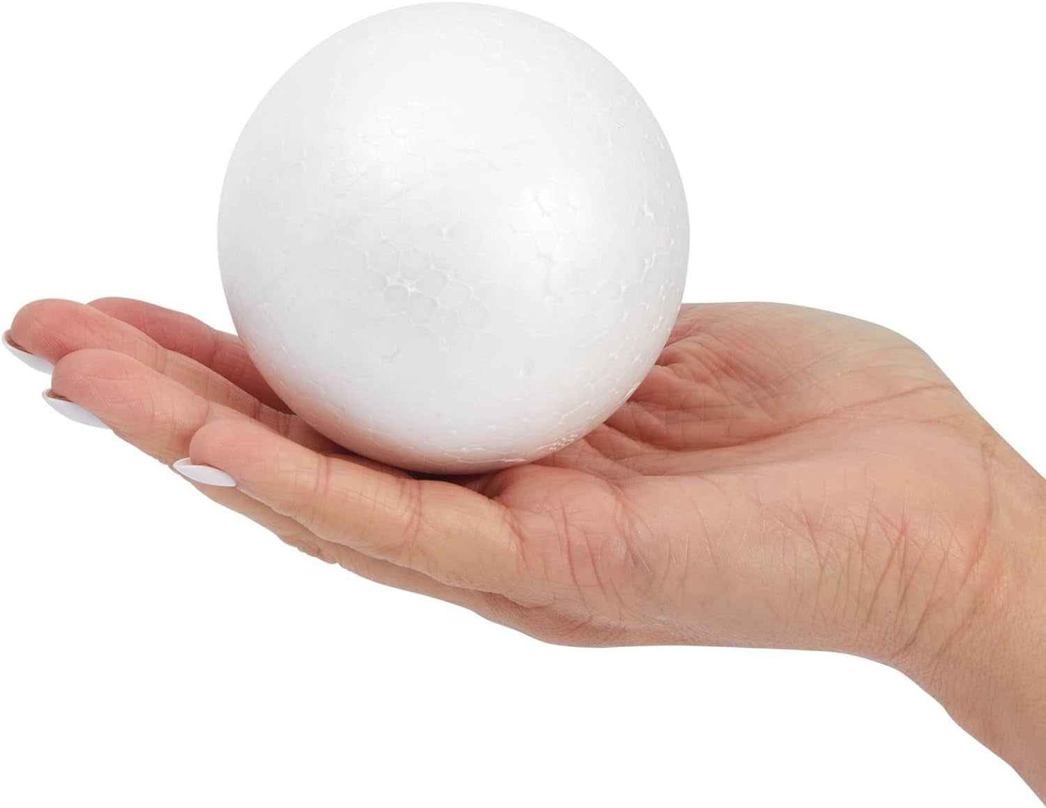 24 Pack 3 Inch Foam Balls for Crafts, Smooth Polystyrene Spheres for DIY Decorations, Classroom Projects