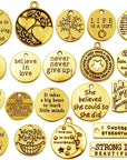 40Pcs Inspiration Words Charms Craft Supplies Beads Charms Pendants for Jewelry Making Crafting Findings Accessory for DIY Necklace Bracelet (M331)