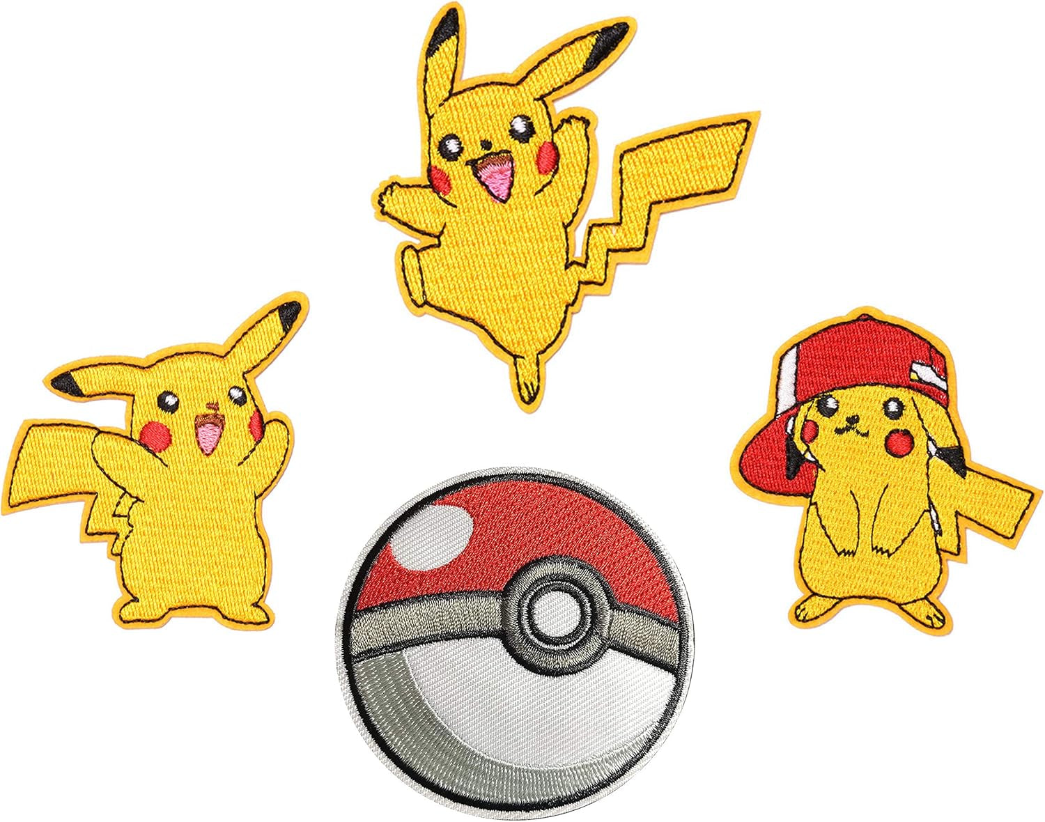 Cartoon Comic Patch Iron on or Sew on Embroidered Applique Patch Collection 4 Pcs